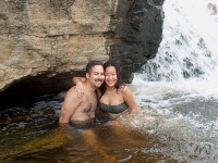 dave and leenie in sabino waterfall 